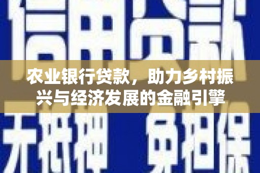 玄武农业银行贷款，助力乡村振兴与经济发展的金融引擎