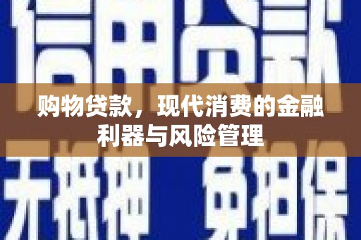 玄武购物贷款，现代消费的金融利器与风险管理