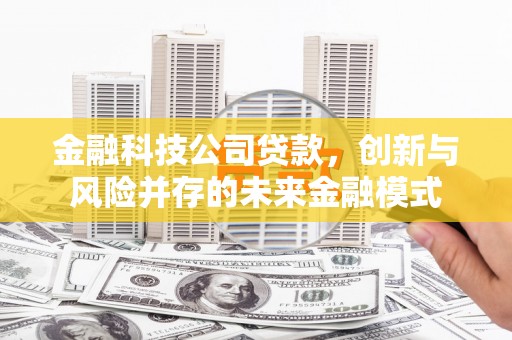 玄武金融科技公司贷款，创新与风险并存的未来金融模式