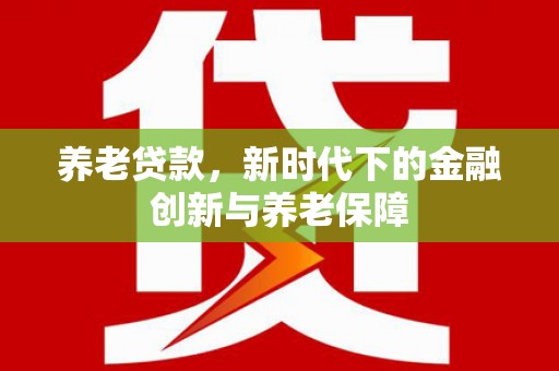 玄武养老贷款，新时代下的金融创新与养老保障
