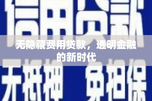 玄武无隐藏费用贷款，透明金融的新时代