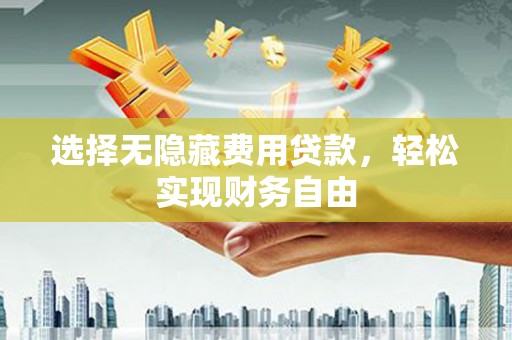 玄武选择无隐藏费用贷款，轻松实现财务自由