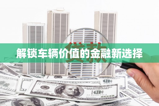 玄武解锁车辆价值的金融新选择