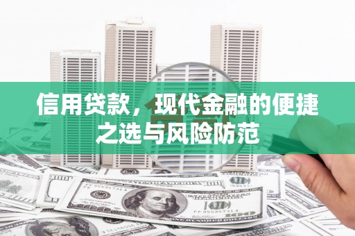 玄武信用贷款，现代金融的便捷之选与风险防范