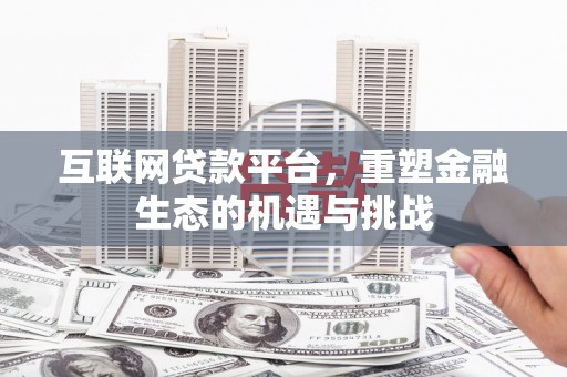 玄武互联网贷款平台，重塑金融生态的机遇与挑战