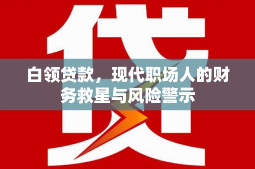 玄武白领贷款，现代职场人的财务救星与风险警示