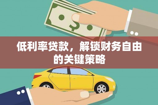 玄武低利率贷款，解锁财务自由的关键策略