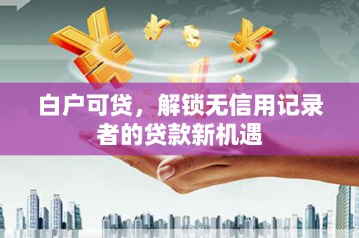 玄武白户可贷，解锁无信用记录者的贷款新机遇