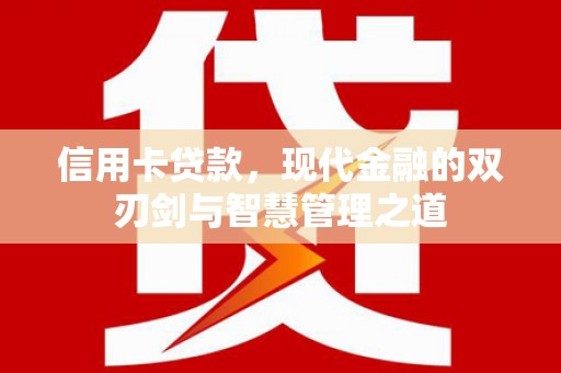 玄武信用卡贷款，现代金融的双刃剑与智慧管理之道