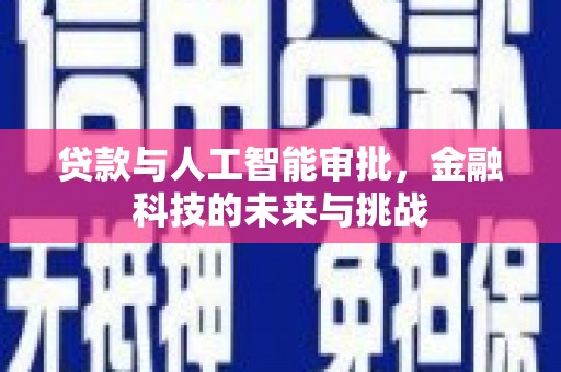 玄武贷款与人工智能审批，金融科技的未来与挑战