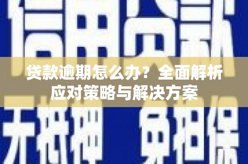 玄武贷款逾期怎么办？全面解析应对策略与解决方案