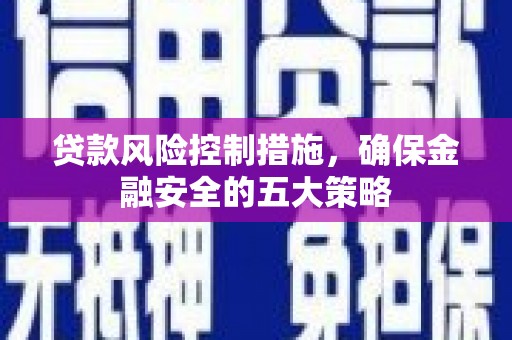 玄武贷款风险控制措施，确保金融安全的五大策略