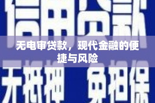 玄武无电审贷款，现代金融的便捷与风险