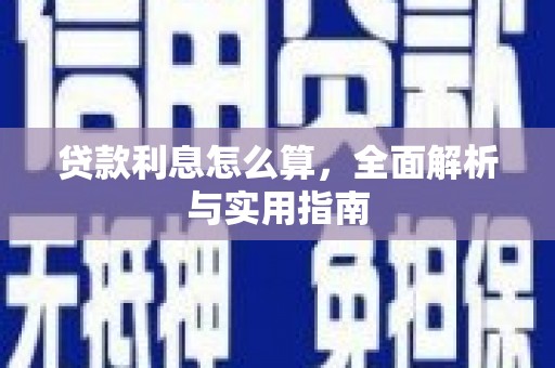 玄武贷款利息怎么算，全面解析与实用指南