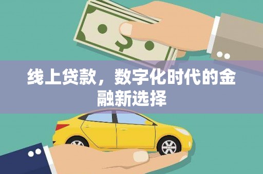 玄武线上贷款，数字化时代的金融新选择