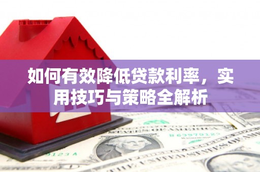 玄武如何有效降低贷款利率，实用技巧与策略全解析