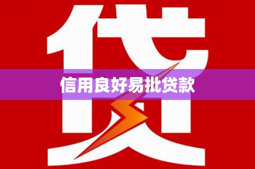 玄武信用良好易批贷款