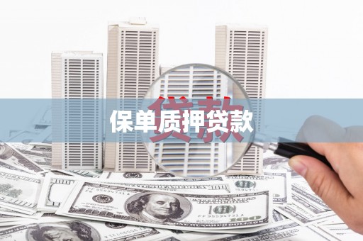 玄武保单质押贷款