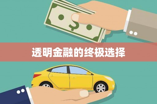 玄武透明金融的终极选择