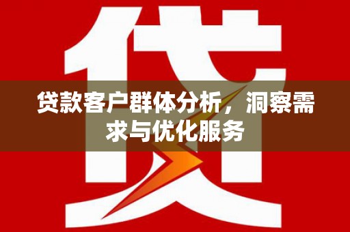 玄武贷款客户群体分析，洞察需求与优化服务